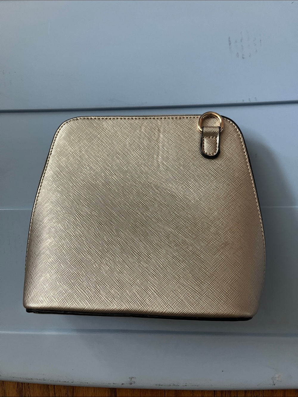 Gold Women's Crossbody Bag - Sleek Metallic Finish